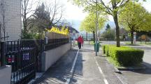 Blick auf die Wanderstrecke entlang der Schubertstra�e